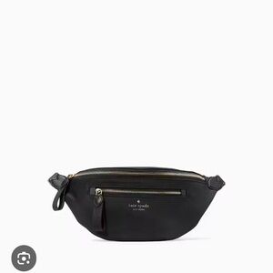 Kate Spade Black Belt Bag Sleek Minimalist Design